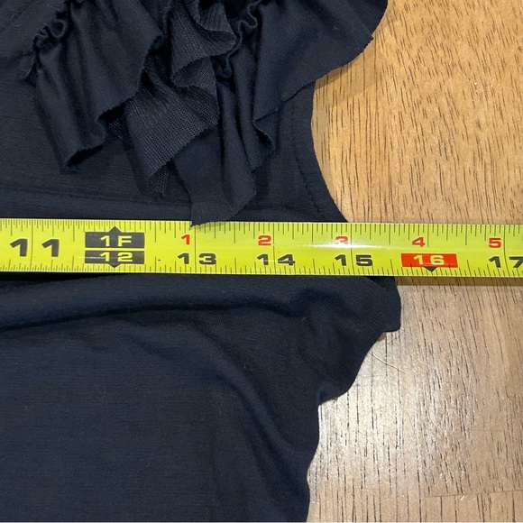 Express Black Ruffled Sleeveless Tank Top S - Picture 8 of 9